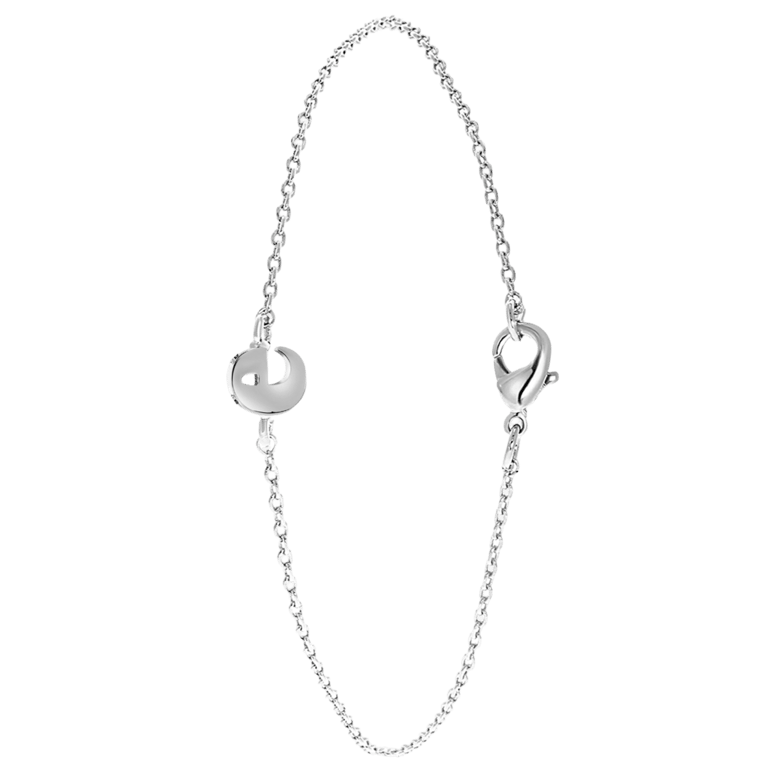 Stainless steel armband met letter hanger