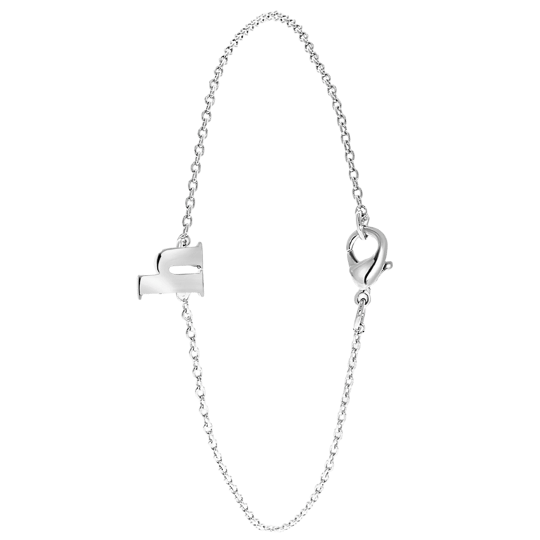 Armband, Edelstahl, mit Anhänger, Buchstabe