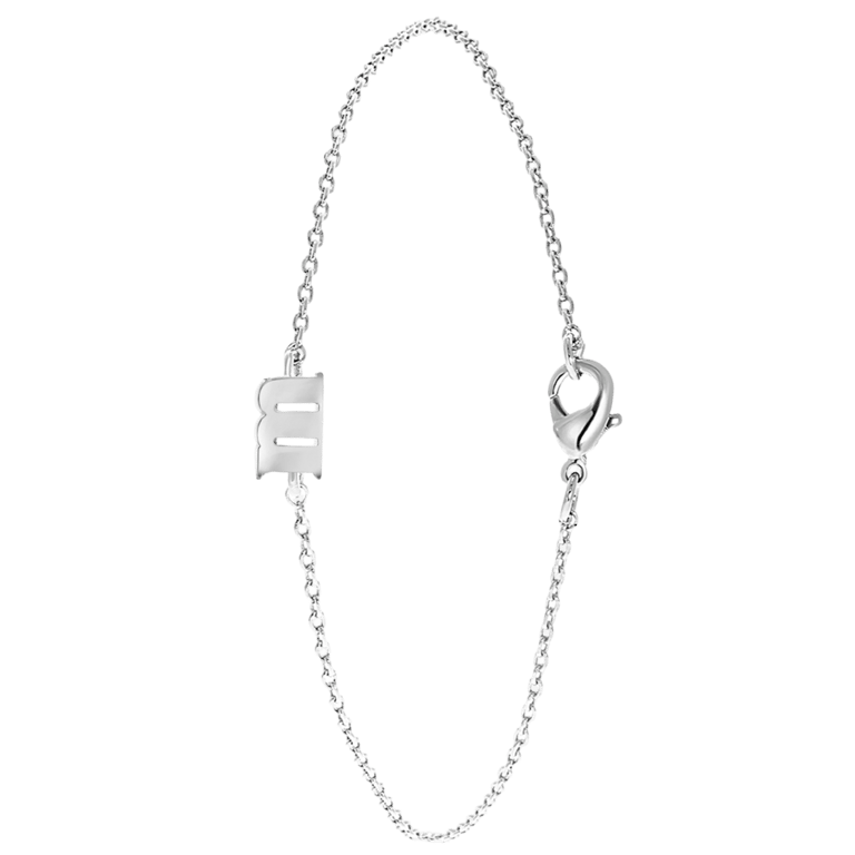 Armband, Edelstahl, mit Anhänger, Buchstabe