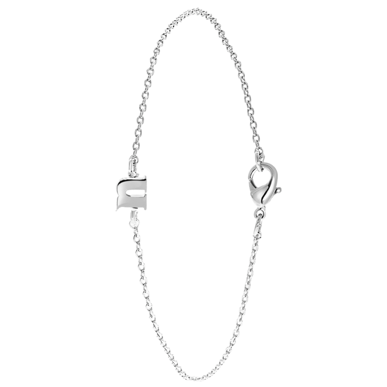 Armband, Edelstahl, mit Anhänger, Buchstabe