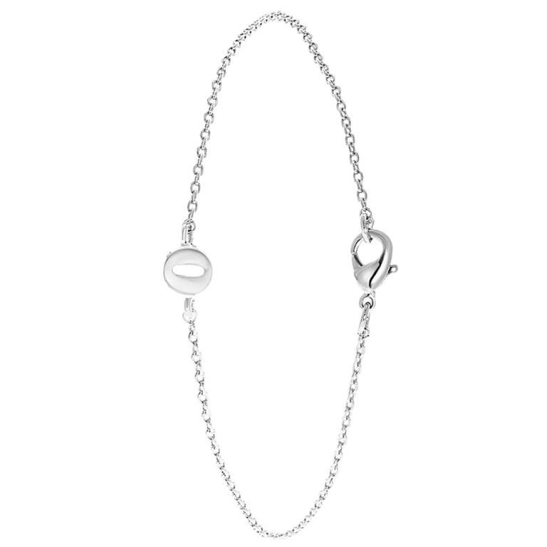 Stainless steel armband met letter hanger