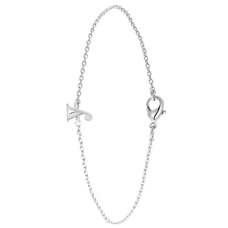 Armband, Edelstahl, mit Anhänger, Buchstabe