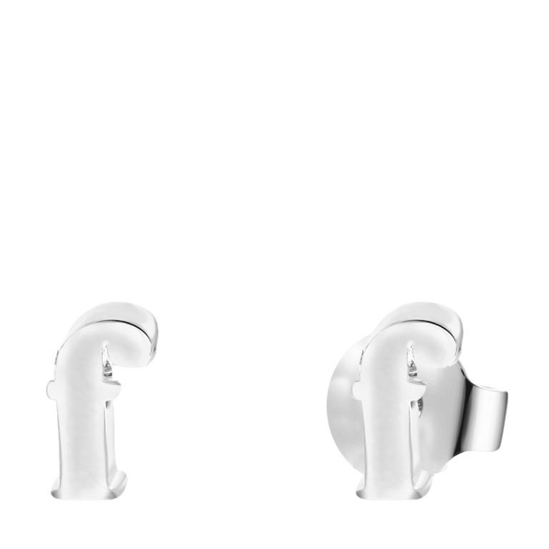Ohrstecker, Edelstahl, mit Anhänger, Buchstabe