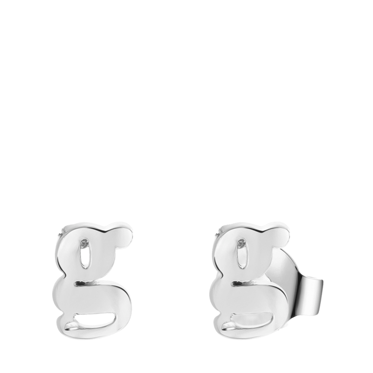 Ohrstecker, Edelstahl, mit Anhänger, Buchstabe