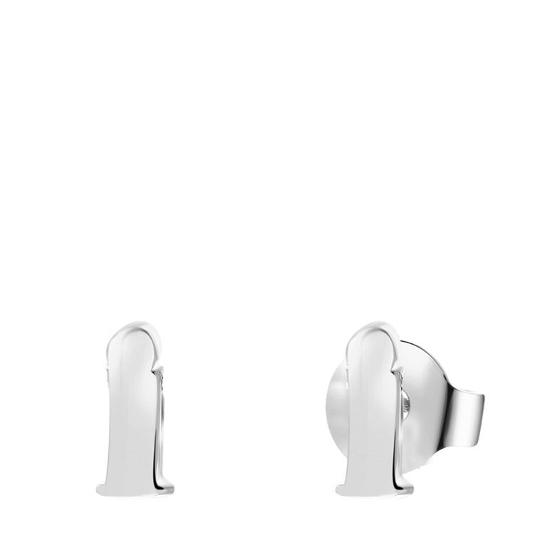 Ohrstecker, Edelstahl, mit Anhänger, Buchstabe