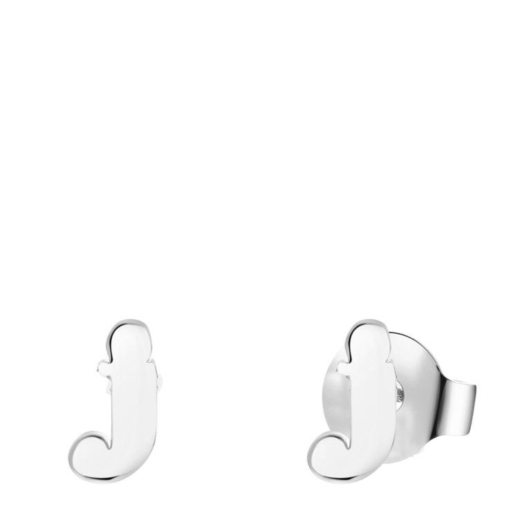 Ohrstecker, Edelstahl, mit Anhänger, Buchstabe