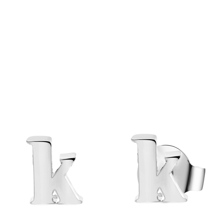 Ohrstecker, Edelstahl, mit Anhänger, Buchstabe