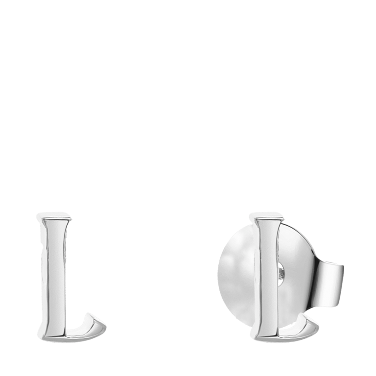 Ohrstecker, Edelstahl, mit Anhänger, Buchstabe