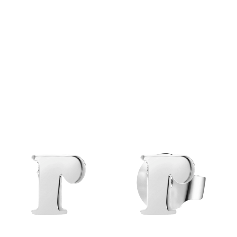 Ohrstecker, Edelstahl, mit Anhänger, Buchstabe