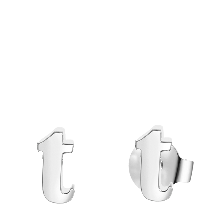 Ohrstecker, Edelstahl, mit Anhänger, Buchstabe