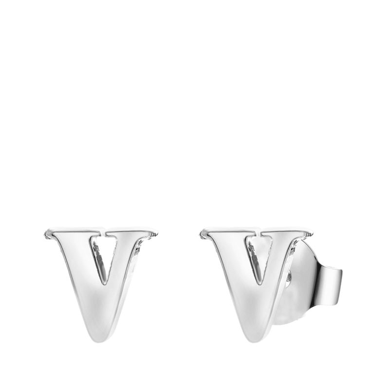 Stainless steel oorknoppen met letter
