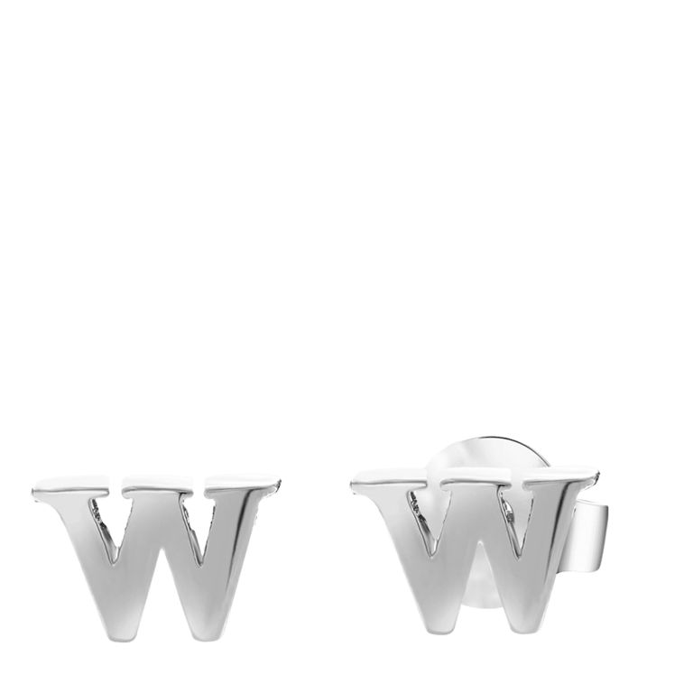 Ohrstecker, Edelstahl, mit Anhänger, Buchstabe