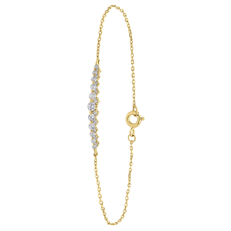 Zilveren goldplated armband met zirkonia voor dames