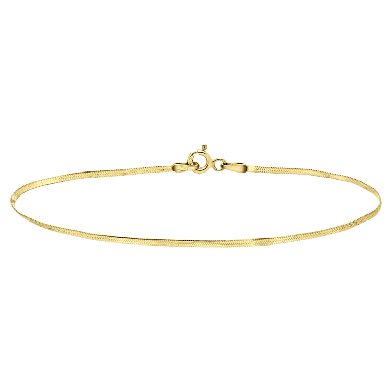 Zilveren goldplated schakelarmband voor dames