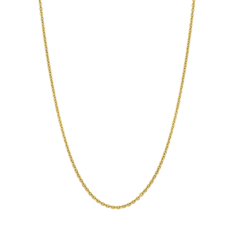 Zilveren goldplated schakelketting voor dames