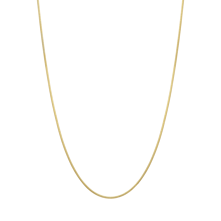 Gerecycled zilveren goldplated ketting met slang schakel