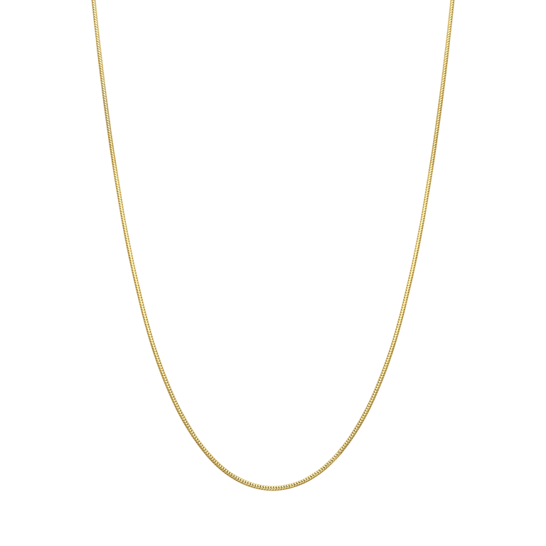 Gerecycled zilveren goldplated ketting schakel slang