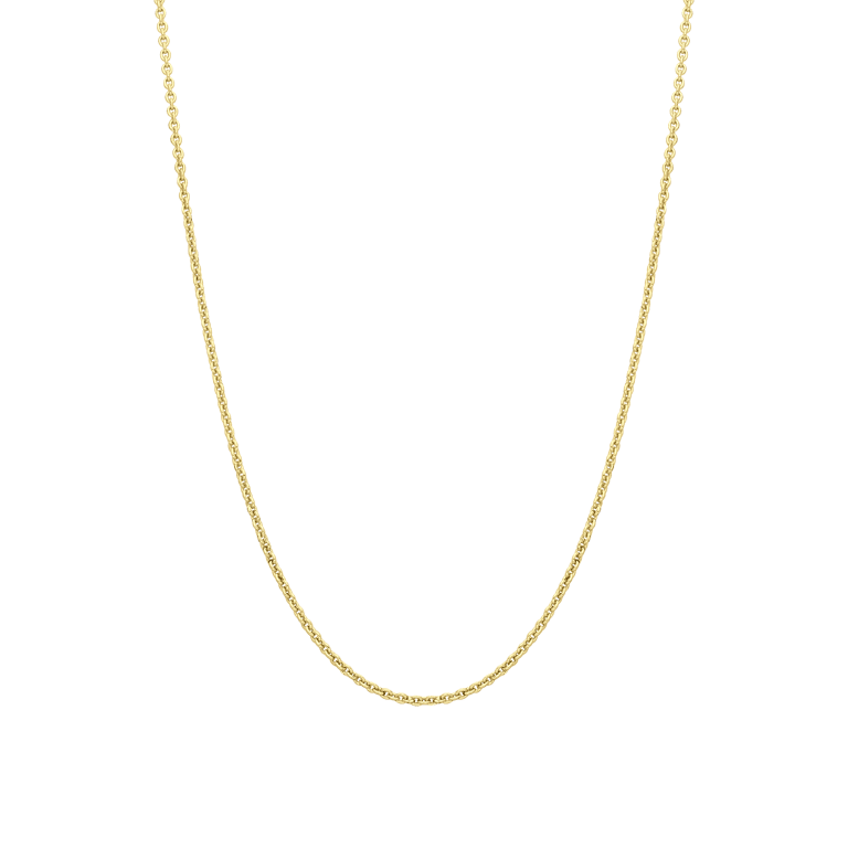 Gerecycled zilveren goldplated ketting met anker schakel