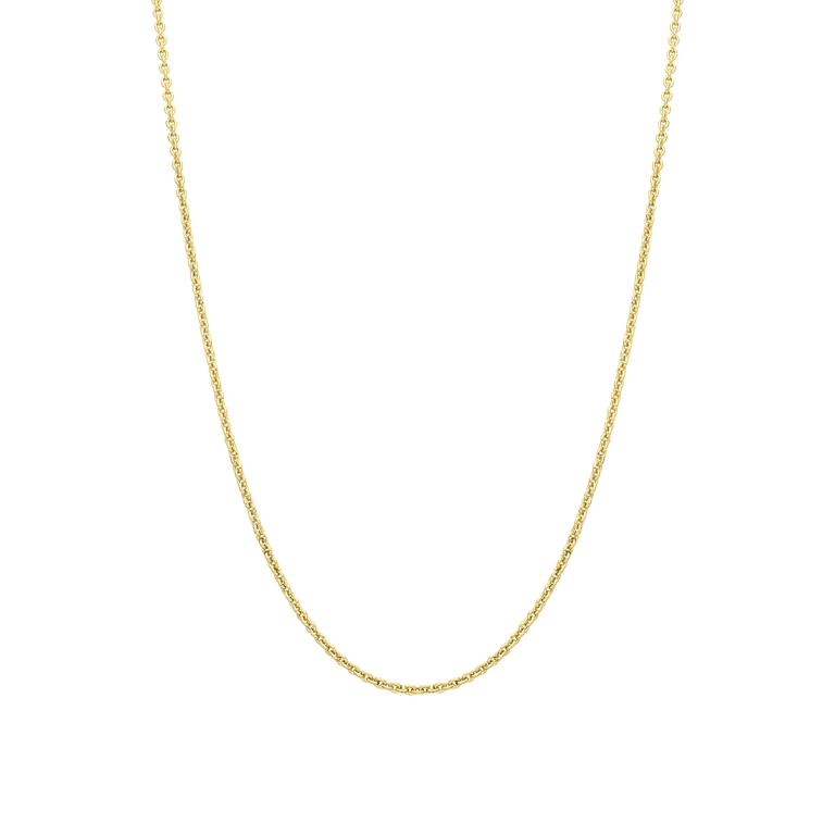 Zilveren goldplated schakelketting voor dames