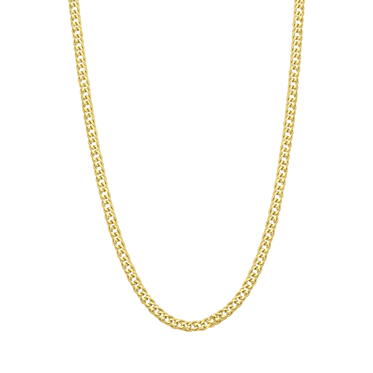 Zilveren goldplated ketting