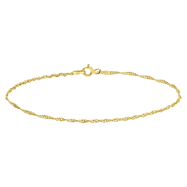 Gerecycleerd zilveren goldplated armband gedraaid