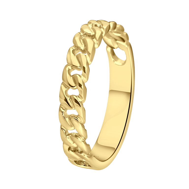 Zilveren goldplated ring voor dames
