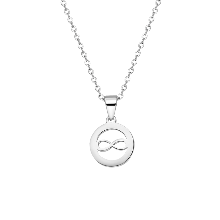 Vergoldetes Edelstahlcollier mit offenem Unendlichkeits-Anhänger