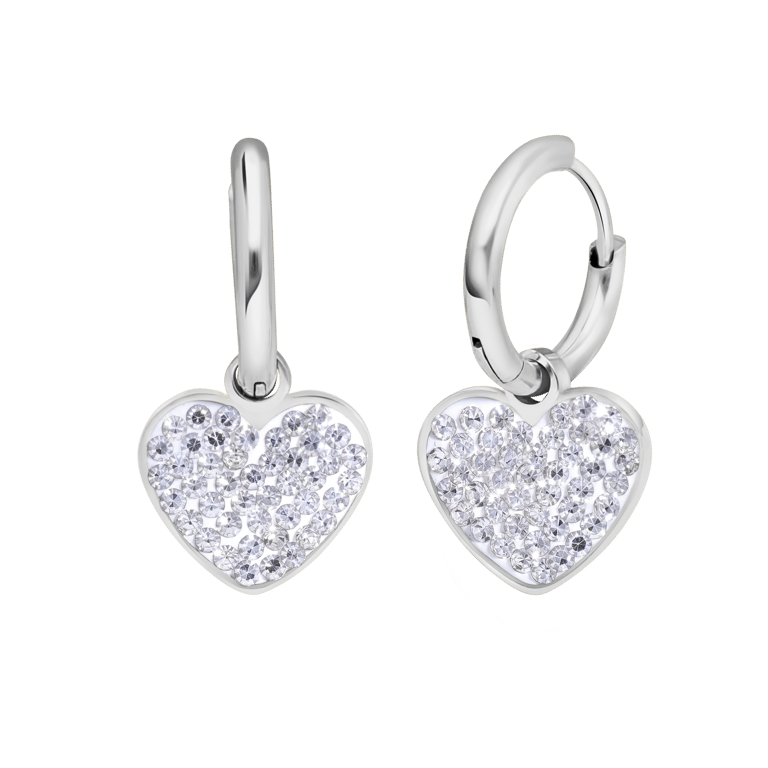 Myla stainless steel oorhangers met hart voor dames