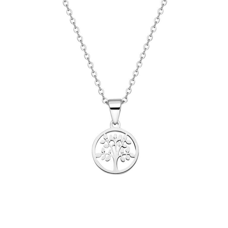 Edelstahlhalskette mit Baum des Lebens-Anhänger