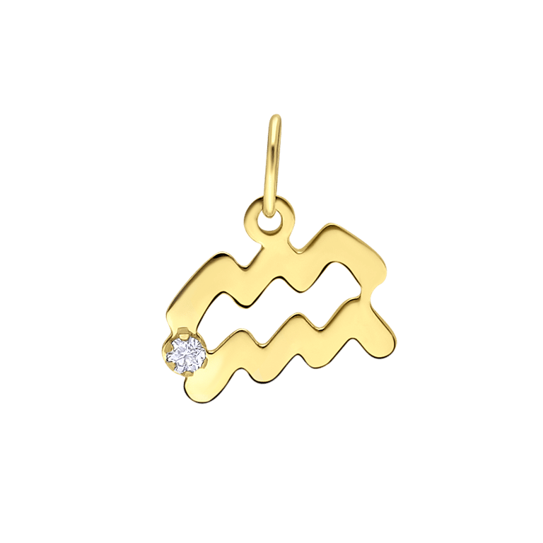 9 Karaat hanger sterrenbeeld met zirkonia