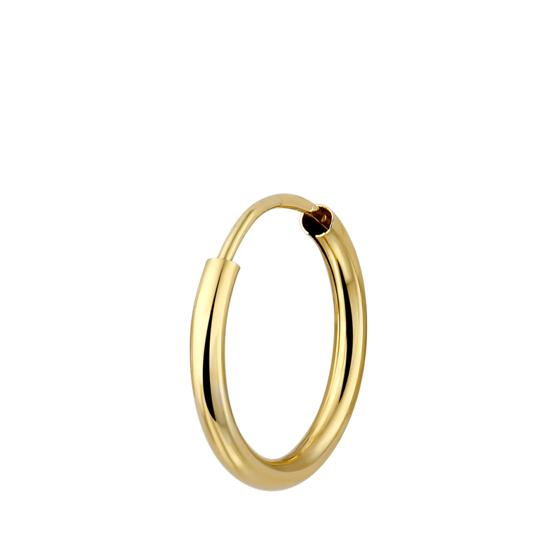 14 Karaat geelgouden mannen oorbel 13,5mm