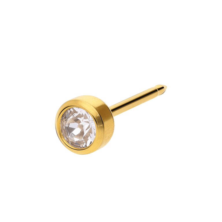 Studex stalen goldplated schietoorbel kristal 3mm 141