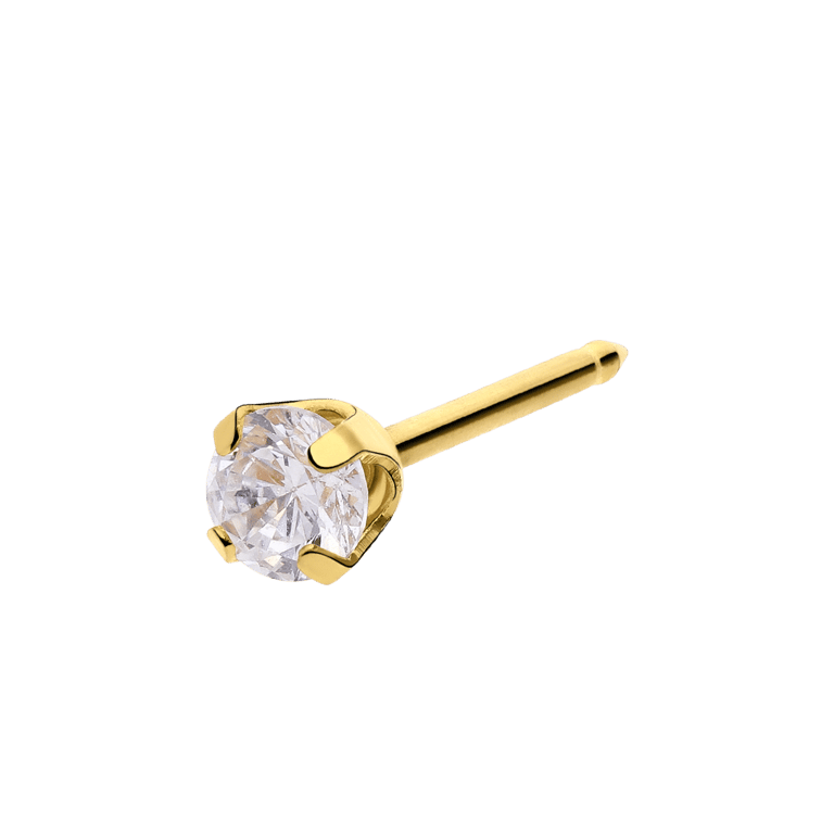 Studex schietoorbel 14karaat diamant 0.05ct 402