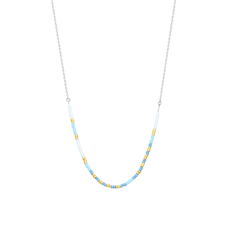 Gerecycled stalen ketting met kralen