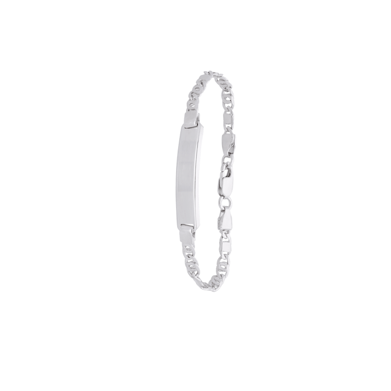 Plattenarmband für Jungen aus 925 Silber, Gourmetglieder