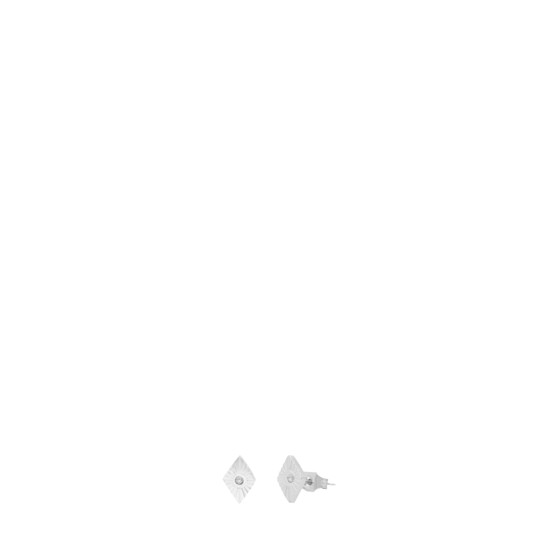 Edelstahlohrringe Raute mit Zirkonia