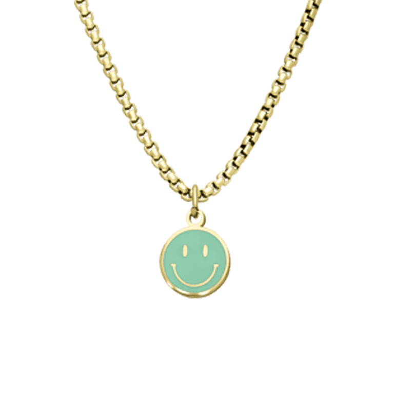 Stalen goldplated kinderketting met hanger