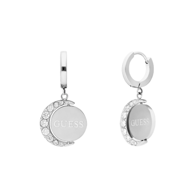 Guess stalen oorbellen MOON PHASES