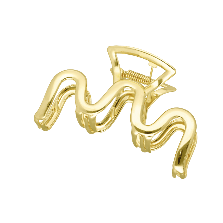 Goldfarbene Bijoux-Haarspange Welle