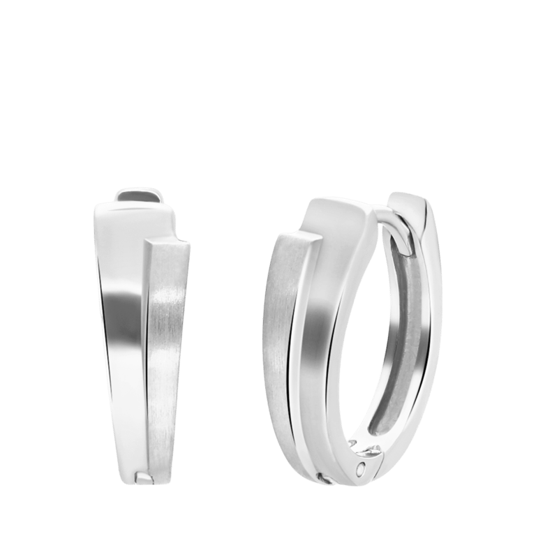 Ohrringe aus 925 Silber, matt/glänzend