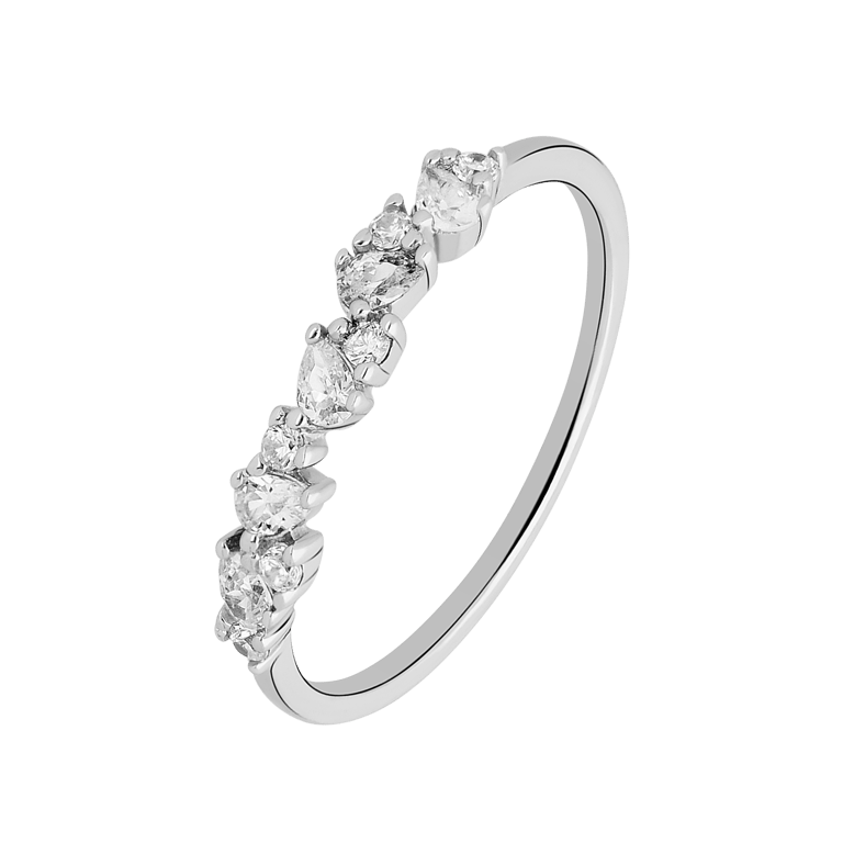 Silberner Ring Zirkonia