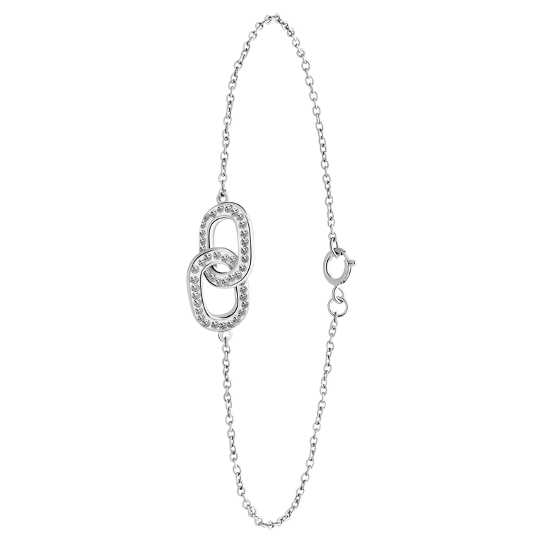 Silbernes Armband mit Ovalen Zirkonia