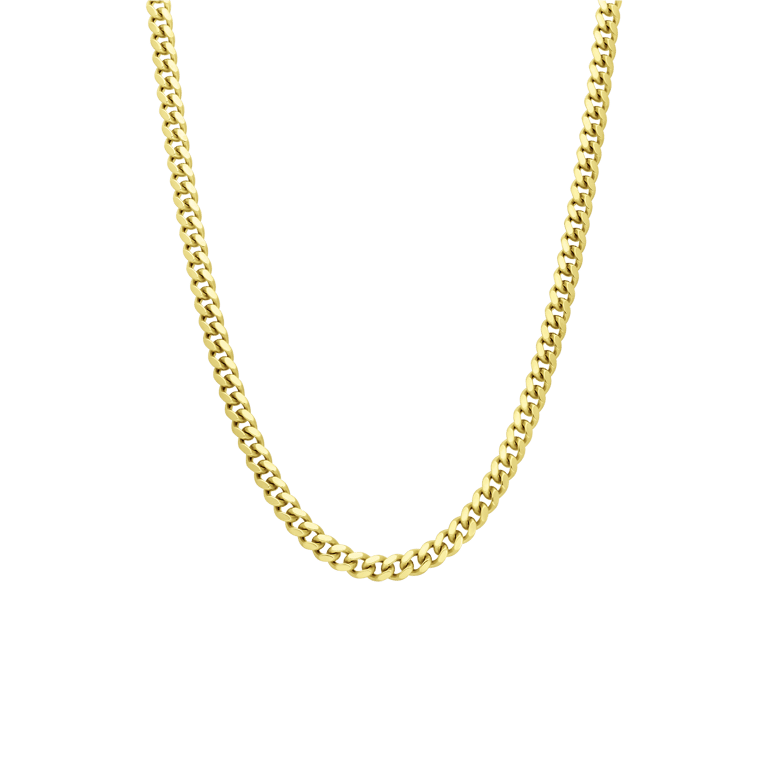 Zilveren goldplated kinderschakelketting