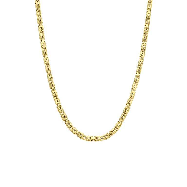 Zilveren goldplated kinderschakelketting