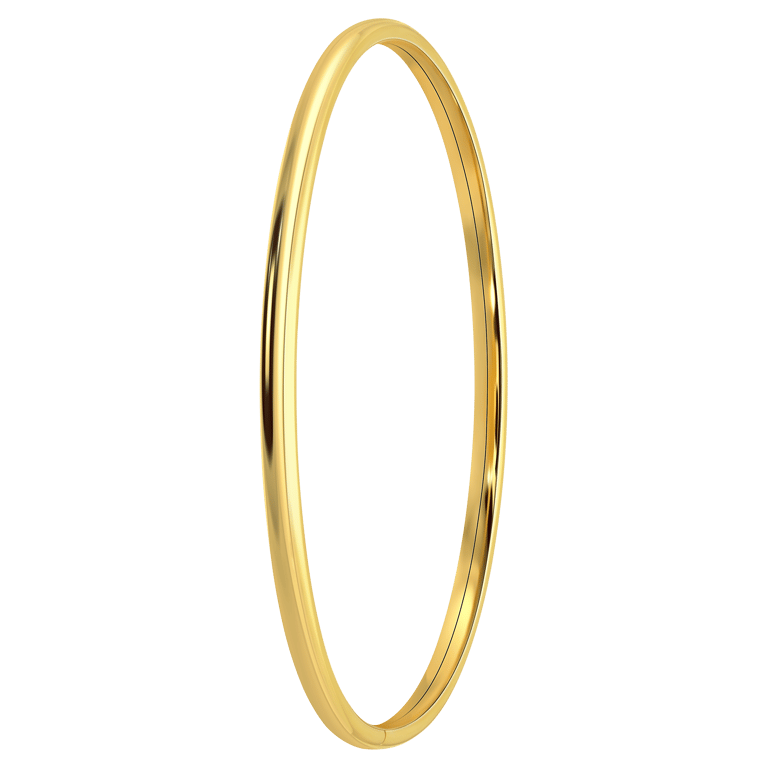 Zilveren goldplated bangle 3mm  voor dames