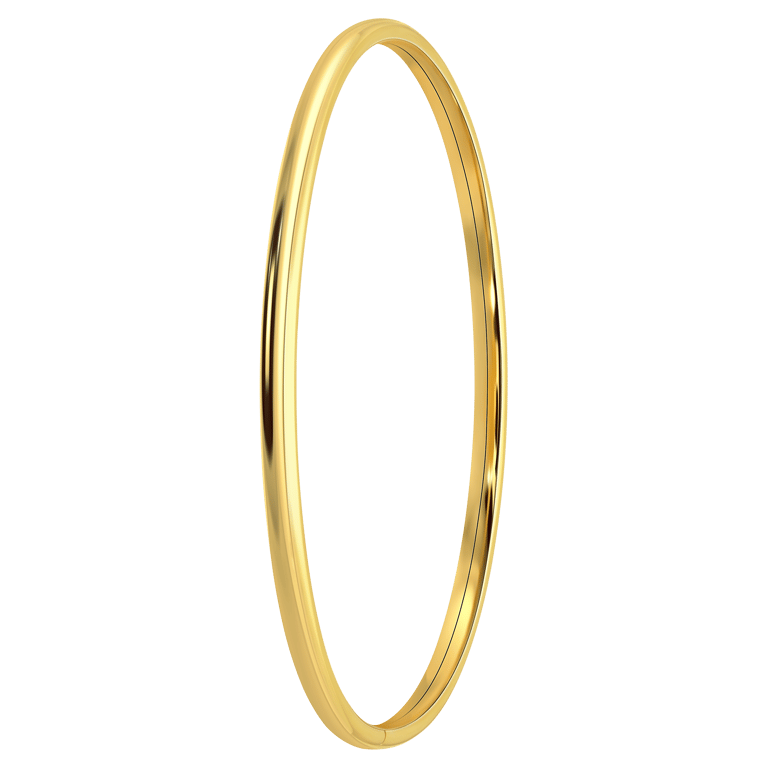 Zilveren goldplated bangle 3mm