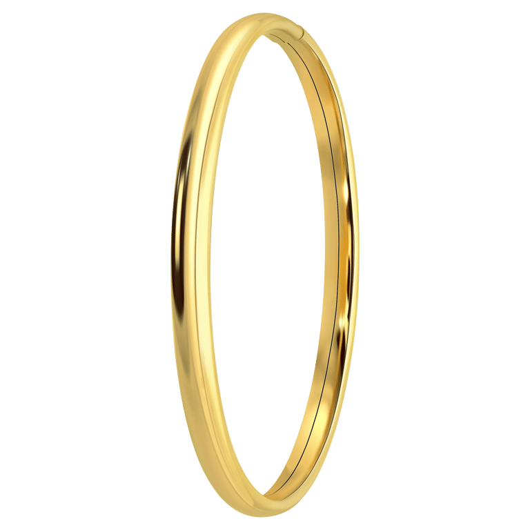 Zilveren goldplated bangle 5mm voor dames