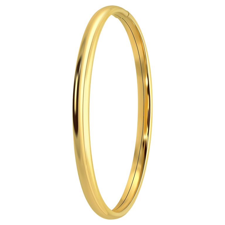 Zilveren goldplated bangle 5mm