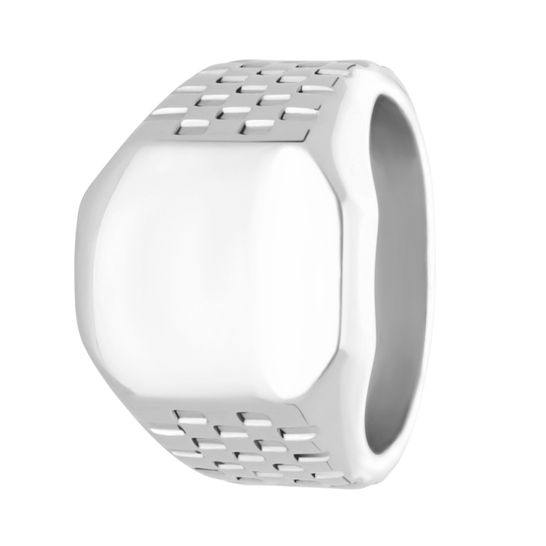 Stainless steel zegelring bewerkt