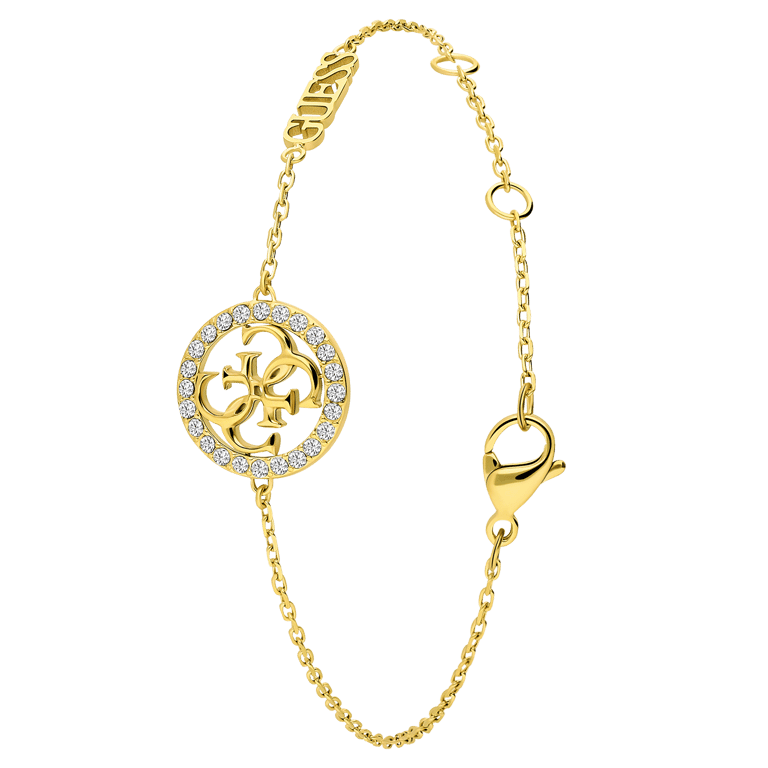 Guess stalen goldplated armband met kristal voor dames